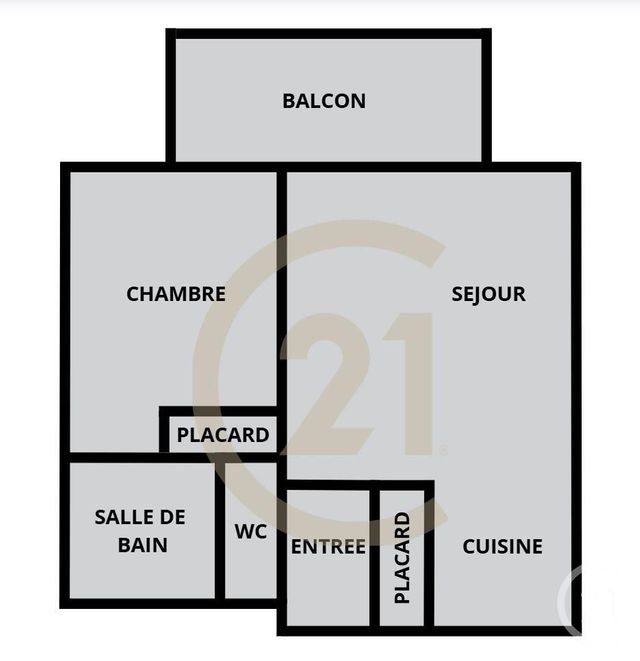 Appartement F2 à vendre - 2 pièces - 34.33 m2 - TALANGE - 57 - LORRAINE - Century 21 Gestion Et Patrimoine