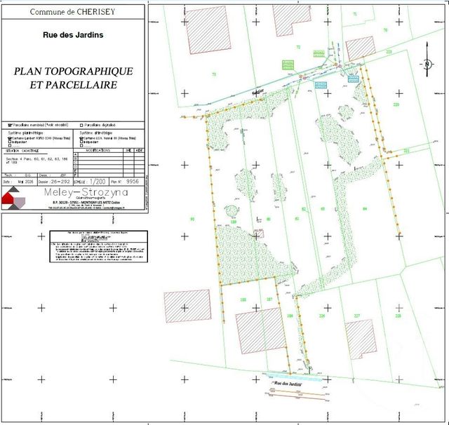terrain à vendre - 1929.0 m2 - CHERISEY - 57 - LORRAINE - Century 21 Gestion Et Patrimoine