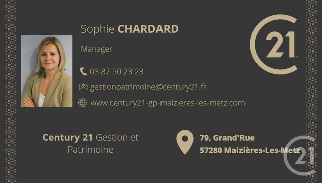Appartement F2 à vendre - 2 pièces - 54.0 m2 - ST HUBERT - 57 - LORRAINE - Century 21 Gestion Et Patrimoine