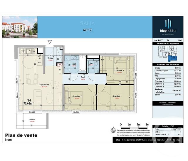 Appartement F4 à vendre - 4 pièces - 79.61 m2 - METZ - 57 - LORRAINE - Century 21 Gestion Et Patrimoine