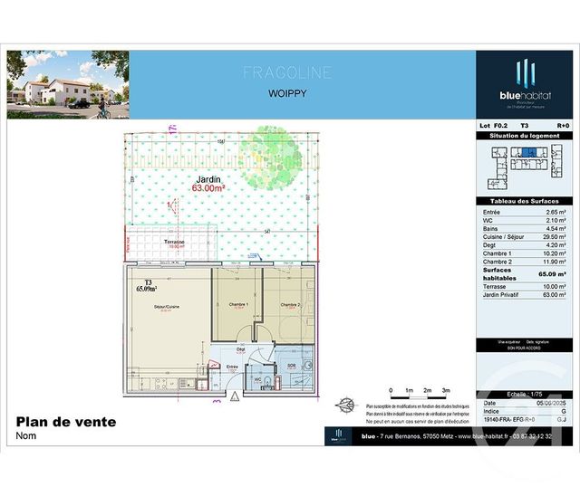 Appartement à vendre - 3 pièces - 66.4 m2 - WOIPPY - 57 - LORRAINE - Century 21 Gestion Et Patrimoine